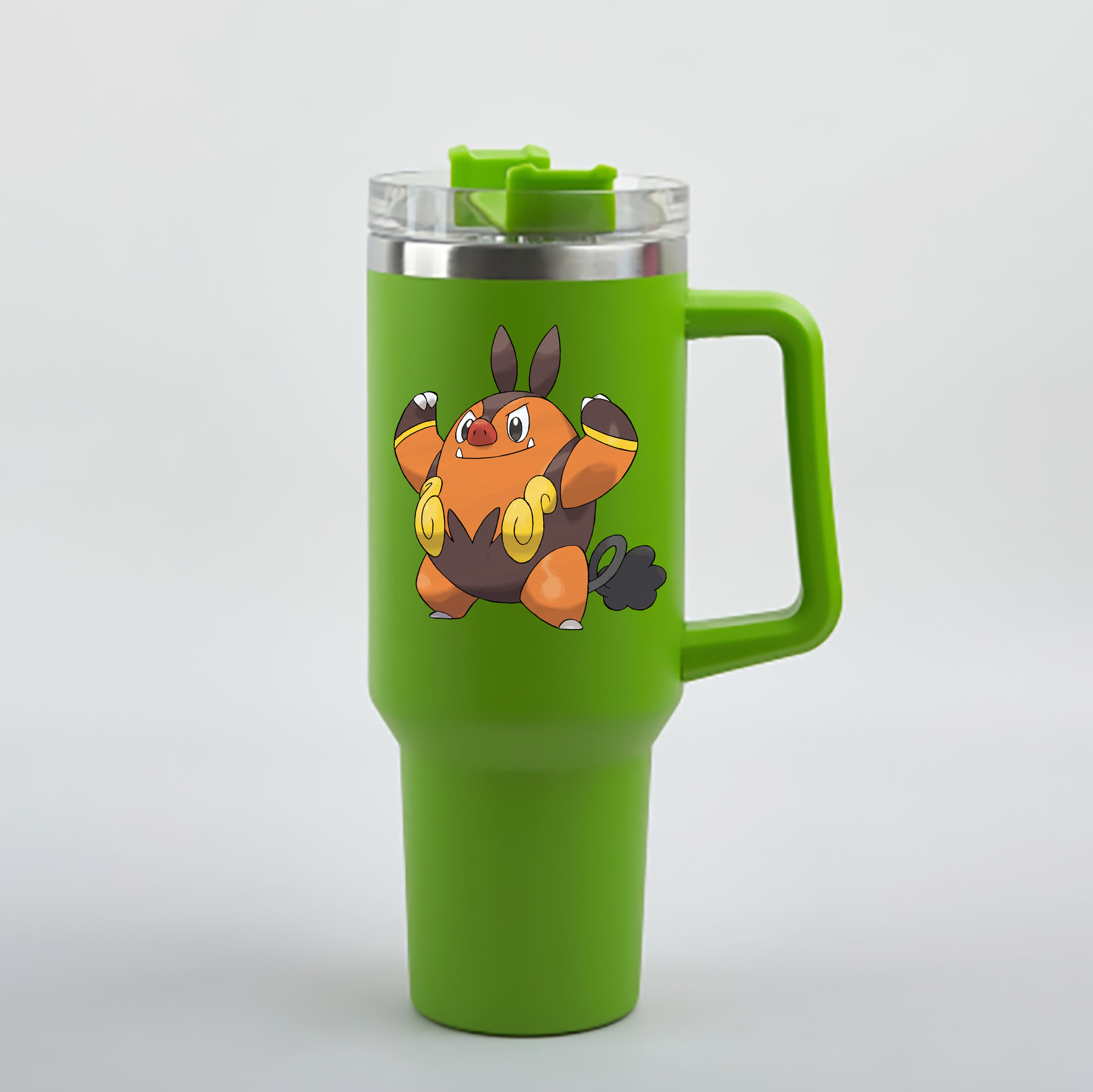 （画像用） ポケットモンスター Pokémon 1200mL車用タンブラー - クリスタルステッカー（プラスチックストロー付き）